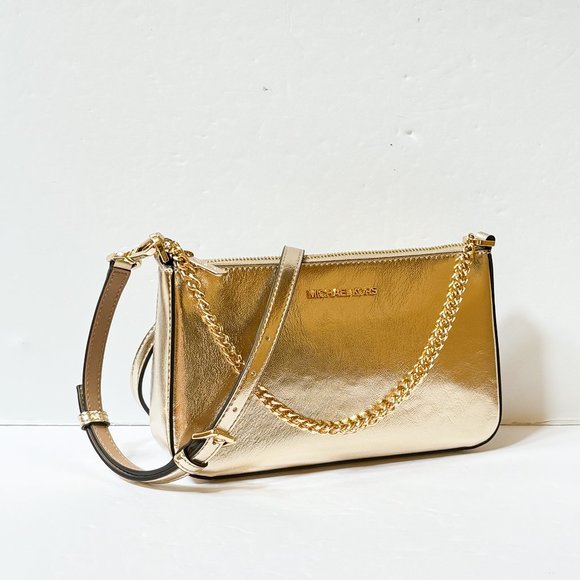 Michael Kors Jet Set MD Pochette Shain Xbody Bag + Card Case Wallet Giftable Box - Picture 3 of 14